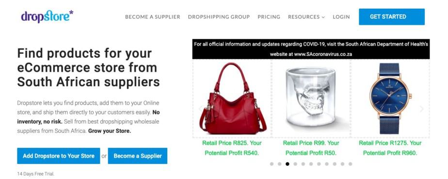 Dropstore South African dropshipping supplier