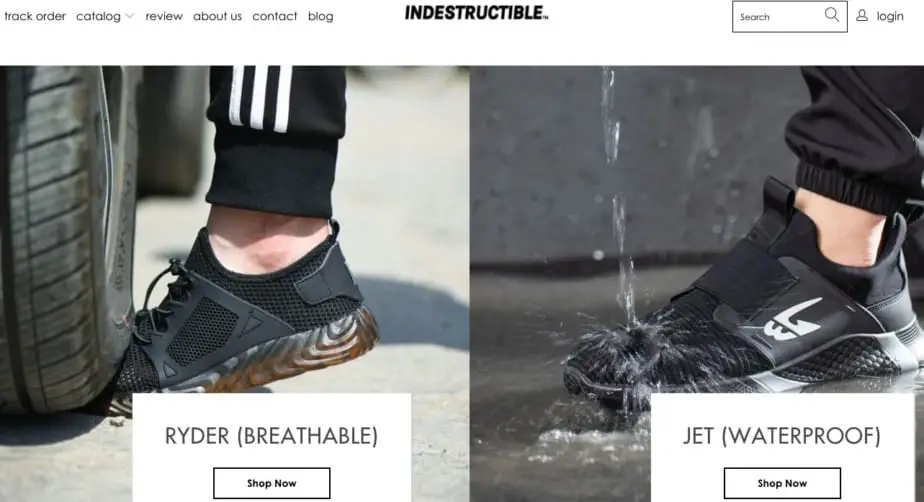 Indestructible shoes home page