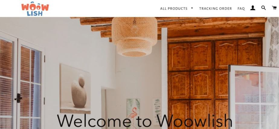 Home page of general dropshipping store Woowlish