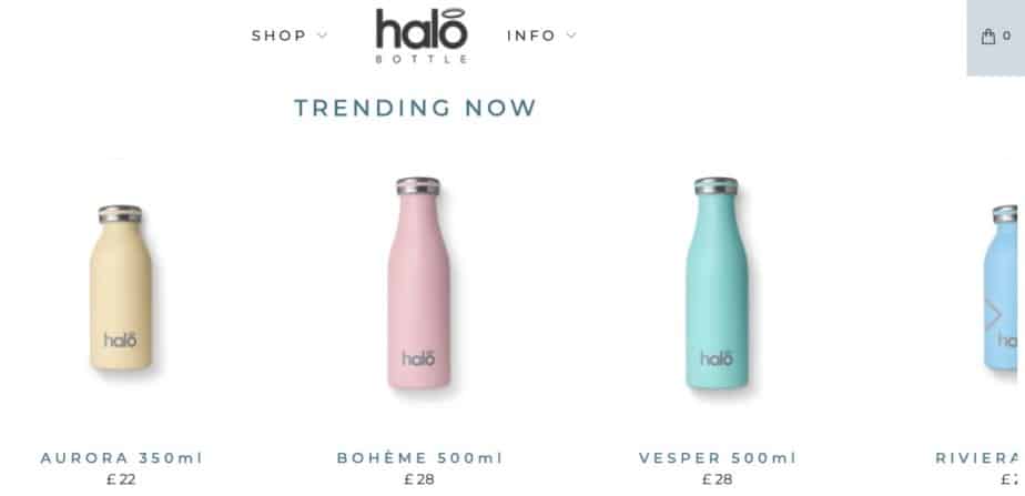branding of halo bottle store