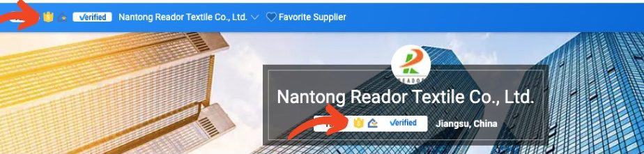 Trade assurance logo from Alibaba suppliers