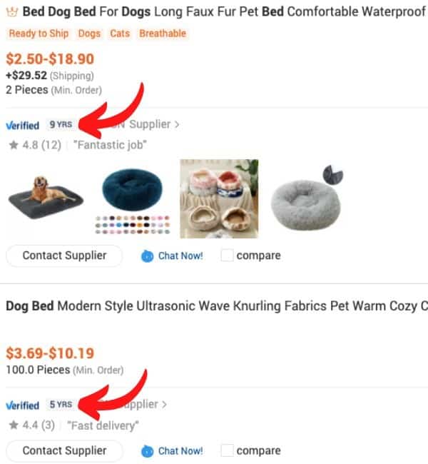 How to check the experience of Alibaba supplier