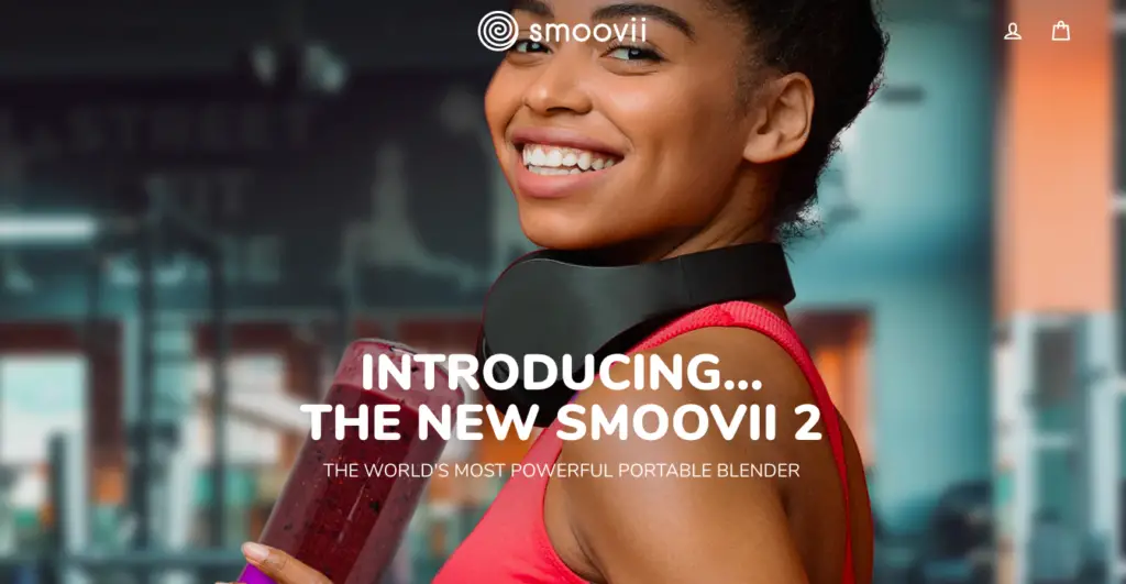Home page of Smoovi an example of a one product store