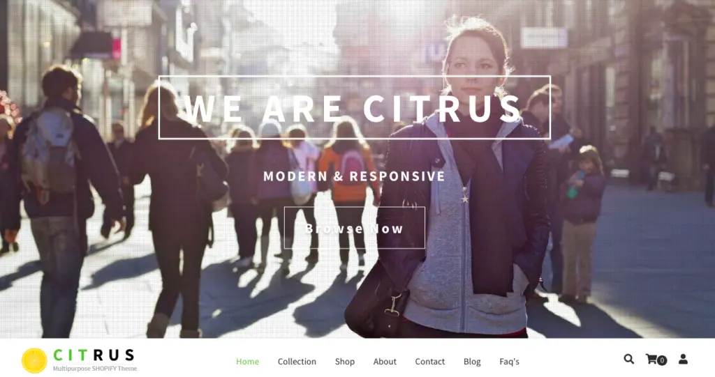 Citrus one product store theme for Shopify