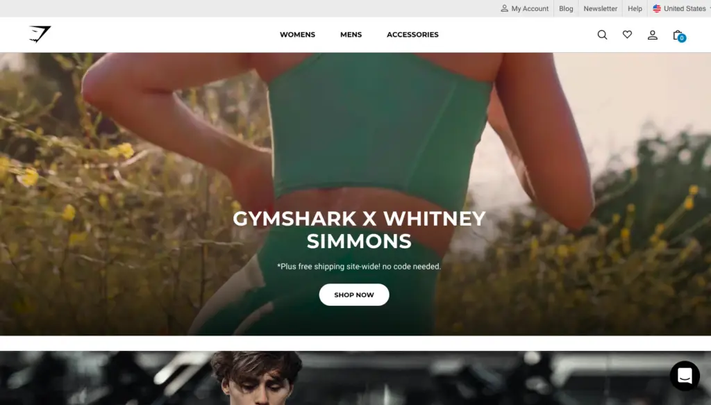 Gym Shark home page