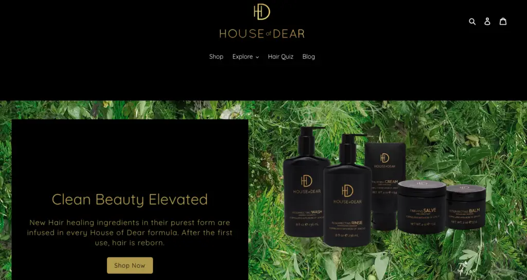 House of Dear Shopify store using Debut theme.