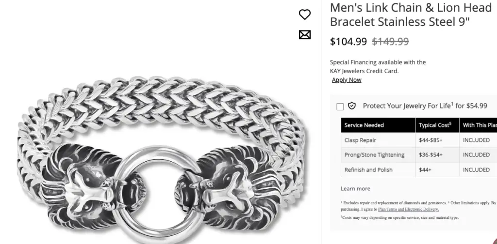 Men's silvery bracelet