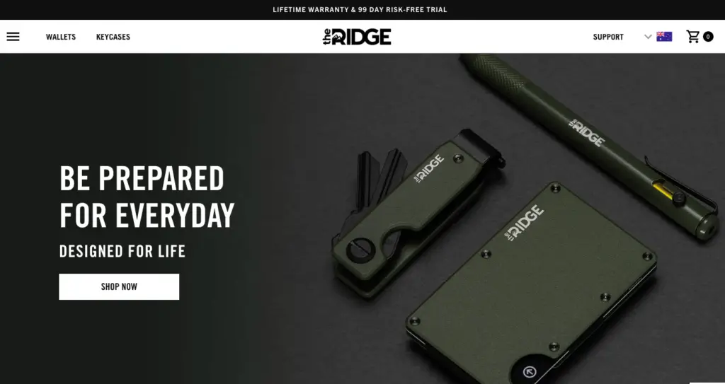 The Ridge homepage