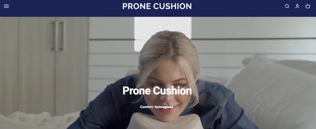 Hero image of prone Cushion an example of a one product store