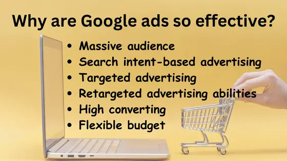 List of why Google ads are effective