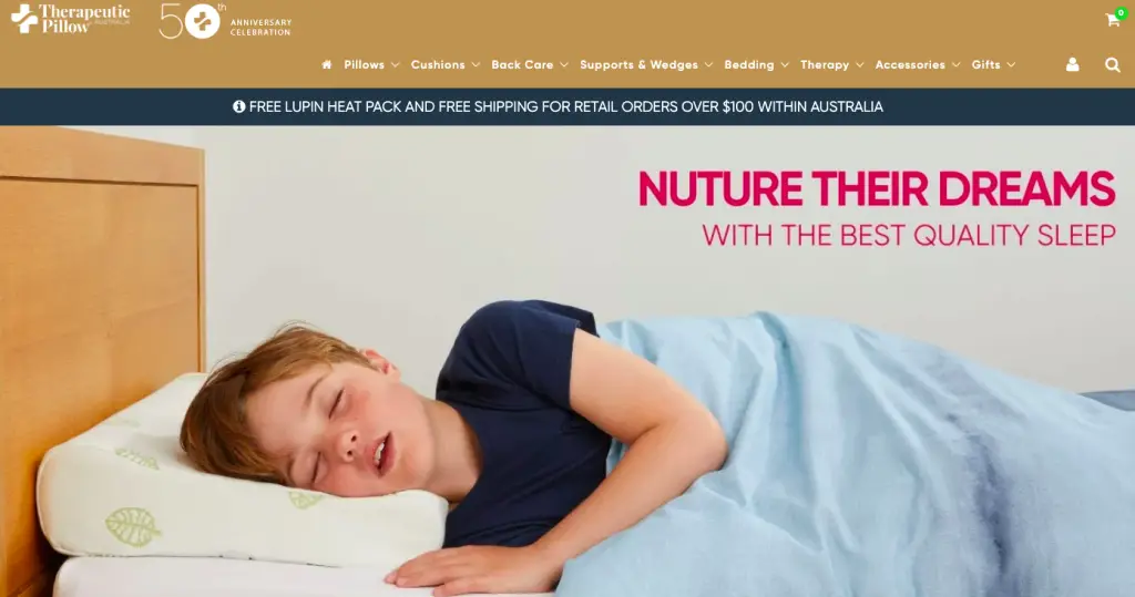 Therapeutic Pillow Melbourne-based dropship supplier home page