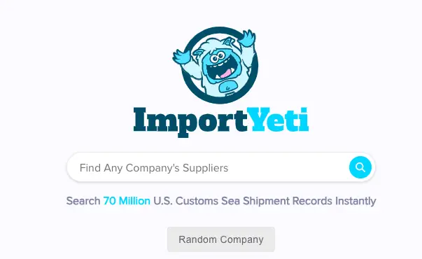 Find a company's supplier with Import Yeti