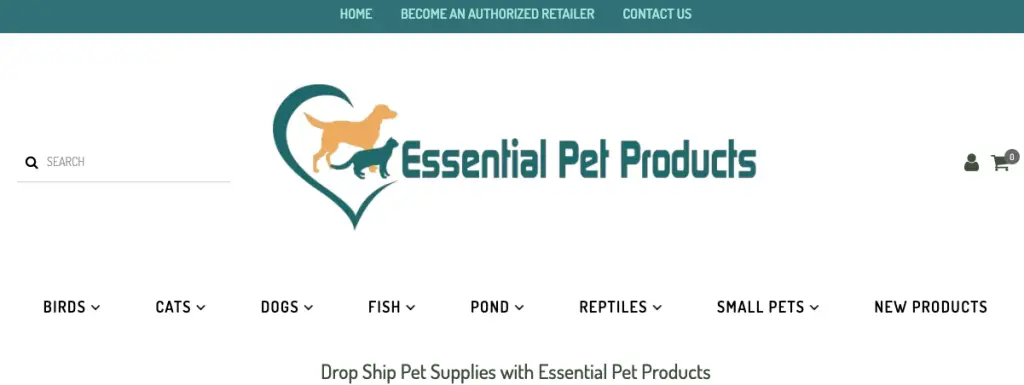 Essential pet products website