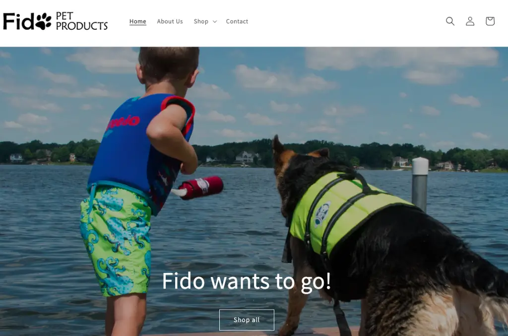 Fido Pet Products website