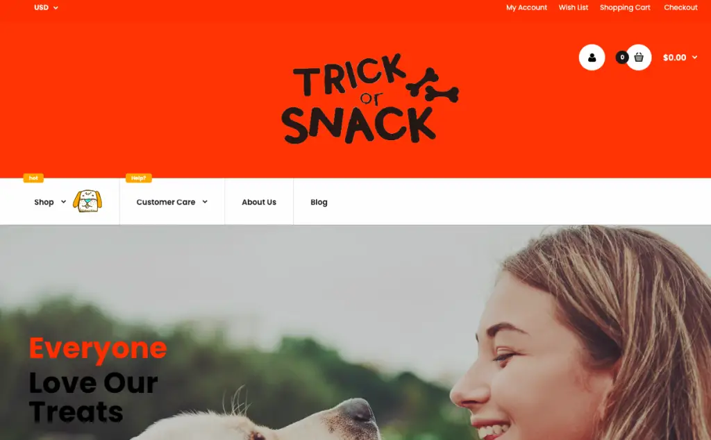 Trick or snack website